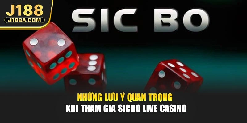 Những lưu ý quan trọng khi tham gia Sicbo Live Casino